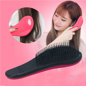 1pc Magic comb Anti-static Hair Brush Handle Tangle Detanglinglice lice Comb Electroplate Massage Comb Salon Hair Styling Tool