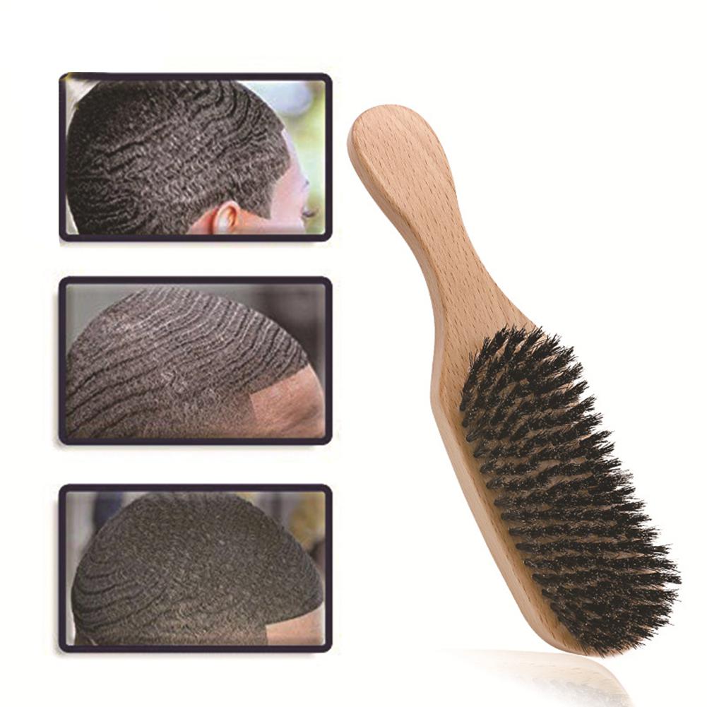 1pcs Wood handle Anti-static Hair Brush Comb Styling Tools Bristle Wave Brush Hair Comb Hair Beard Comb Large Curved Comb Women