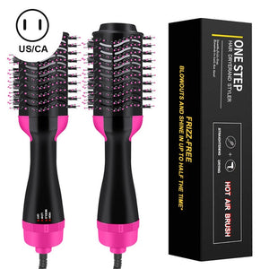 Dropshipping Hair Brush One-Step Hair Volumizer 3 In 1 Dryer Straightener Curler Styling Comb hot comb blow dryer brush