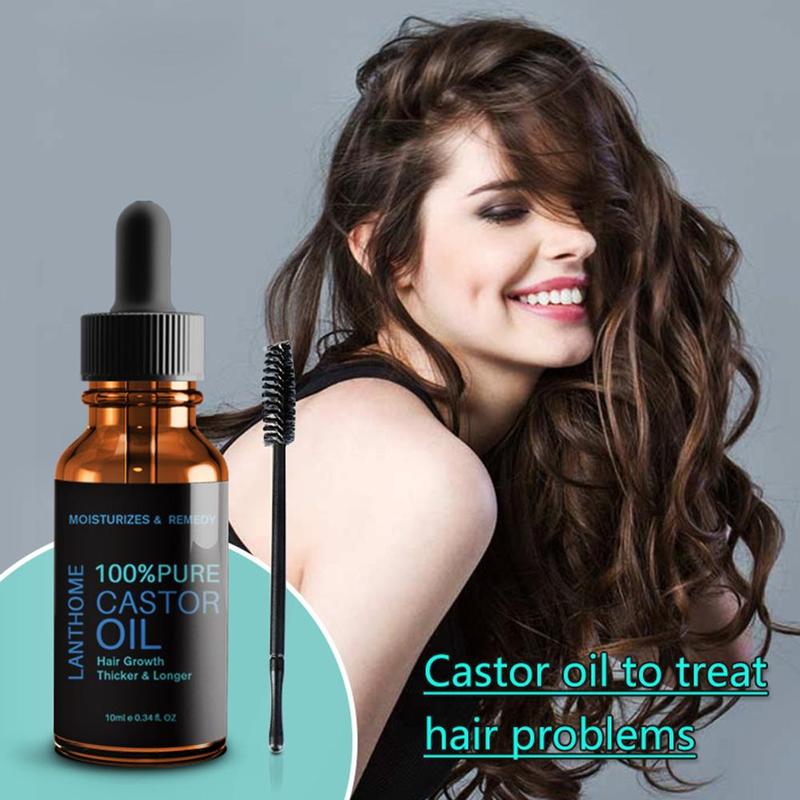 55ml Castor Seed Oil Haircare Essential Oil Nourish Scalp Repair Dry Damage Hair Eyelashes Eyebrow Growth Treatment Hairdressing