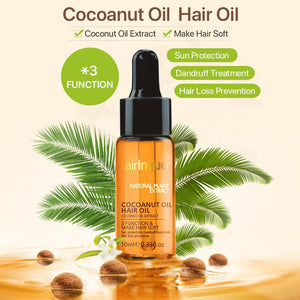 10ML Coconut Oil Haircare Essential Oil Nourish Scalp Repair Dry Damage Hair Treatment Glycerol Nut Oil Hairdressing