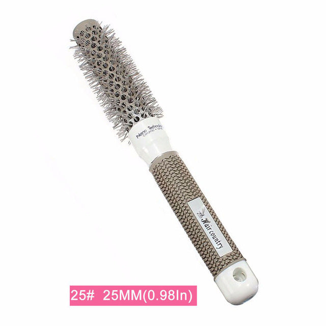 Vaclav 6 Size Hair Brush Nano Hairbrush Thermal Ceramic Ion Round Barrel Comb Hairdressing Hair Salon Styling Drying Curling