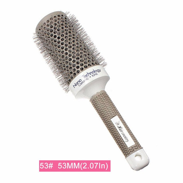 Vaclav 6 Size Hair Brush Nano Hairbrush Thermal Ceramic Ion Round Barrel Comb Hairdressing Hair Salon Styling Drying Curling