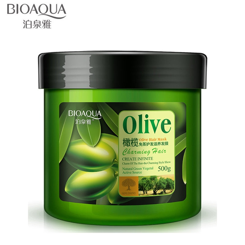 500g Olive Oil Hair Conditioner Hair Mask Moisturizing Deep Repair Frizz For Dry Damaged Hair Smooth Nourishing BIOAQUA HairCare