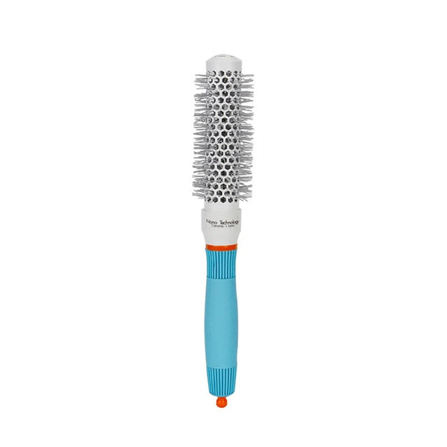 2019 Professional Round Blue Hair Brush Ceramic Ion Hairbrush Comb Fashion Salon Hair Styling Tools