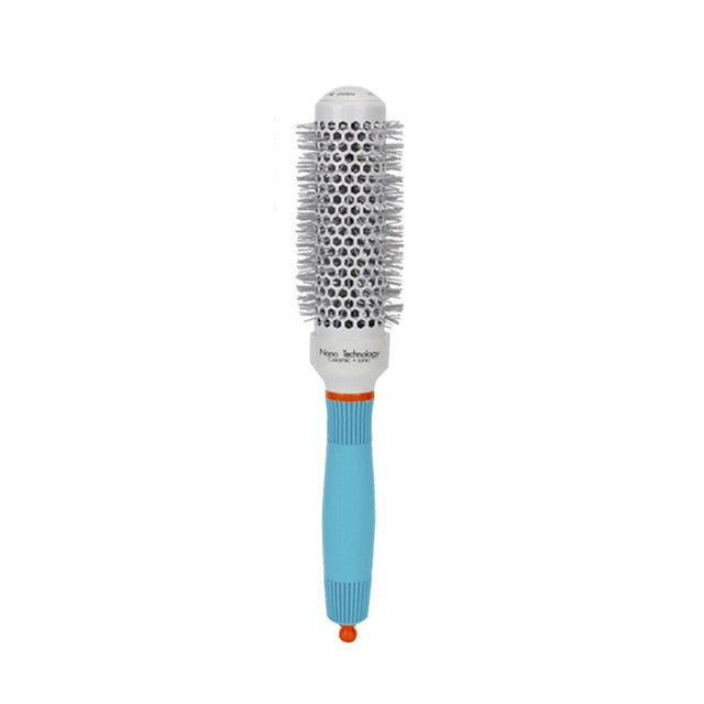 2019 Professional Round Blue Hair Brush Ceramic Ion Hairbrush Comb Fashion Salon Hair Styling Tools