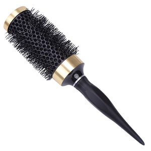 5 size Ceramic Iron Hair Brush Anti-static High Temperature Resistant Round Barrel Comb Hairstyling Drying Curling Tool